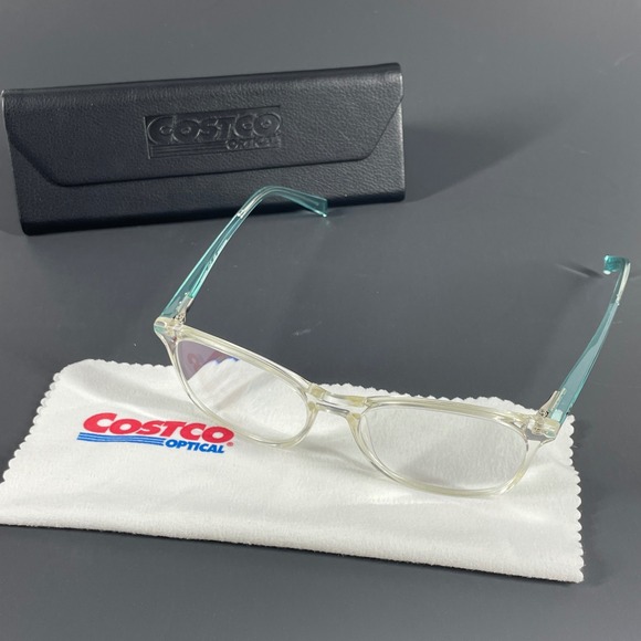 Puma Accessories - Puma PJ0049OCOS 001 Clear Blue Square Eyeglasses Frames Unisex with Case